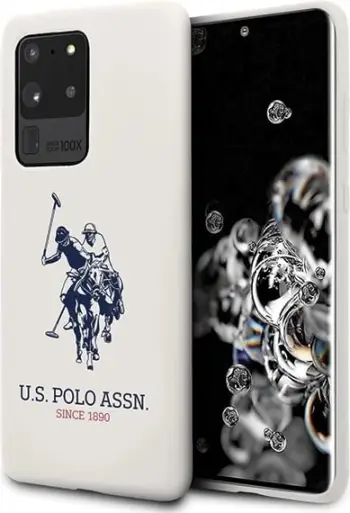 Mbështjellës U.S. Polo Assn. USHCS69TPUWH Shiny për Samsung Galaxy S20 Ultra, i bardhë