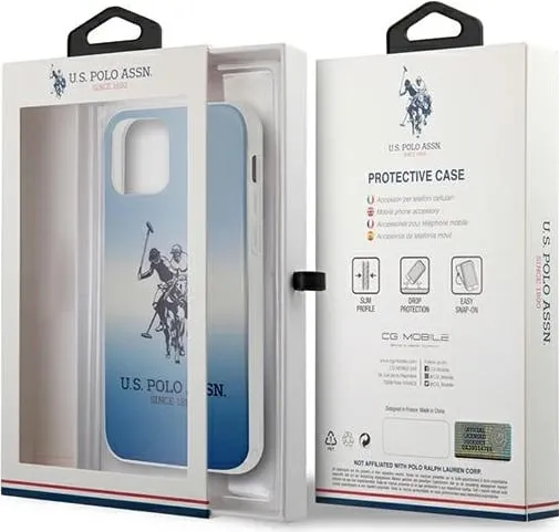 Mbështjellës U.S. Polo Assn. USHCP12MPCDGBL për iPhone 12/12 Pro 6.1", Gradient, Blu - 2