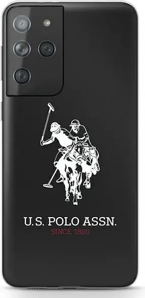 Mbështjellës U.S. Polo Assn. Shiny Big Logo për Samsung Galaxy S21 Ultra, i zi