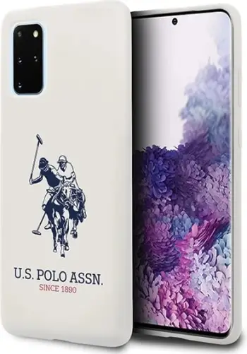 Mbështjellës U.S. Polo Assn. USHCS67SLHRWH Silicone për Samsung Galaxy S20+, Bardhë