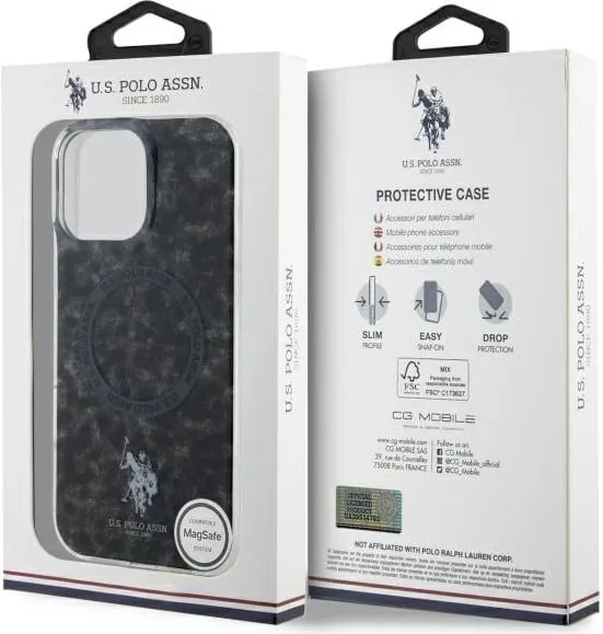 Mbështjellës U.S. Polo Assn. IML Ring MagSafe për iPhone 16 Pro Max, Zi - 2