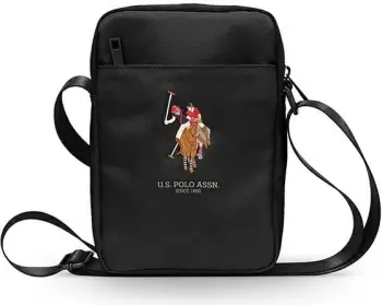 Çantë krahu U.S. Polo Assn. USTB8PUGFLBK për tabletë/notebook 8", najlon, e zezë