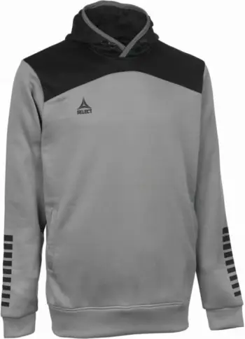 Bluzë me kapuç Select Oxford Hoodie M T26-02148, 100% poliester i ricikluar, e zezë gri
