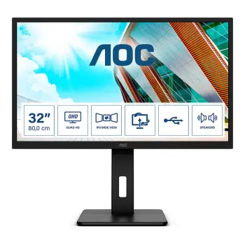 Monitor AOC Q32P2, 32'', 75Hz, 2560x1440 (WQHD), IPS, i zi