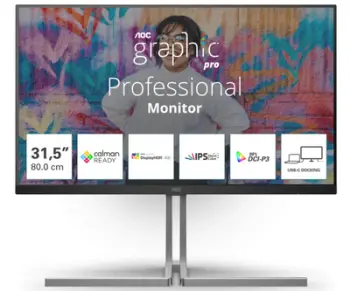 Monitor AOC U32U3CV, 31.5", 4K Ultra HD, 3840x2160, i zi