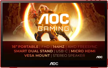 Monitor AOC 16G3, 16", 1920 x 1080 (Full HD), i zi