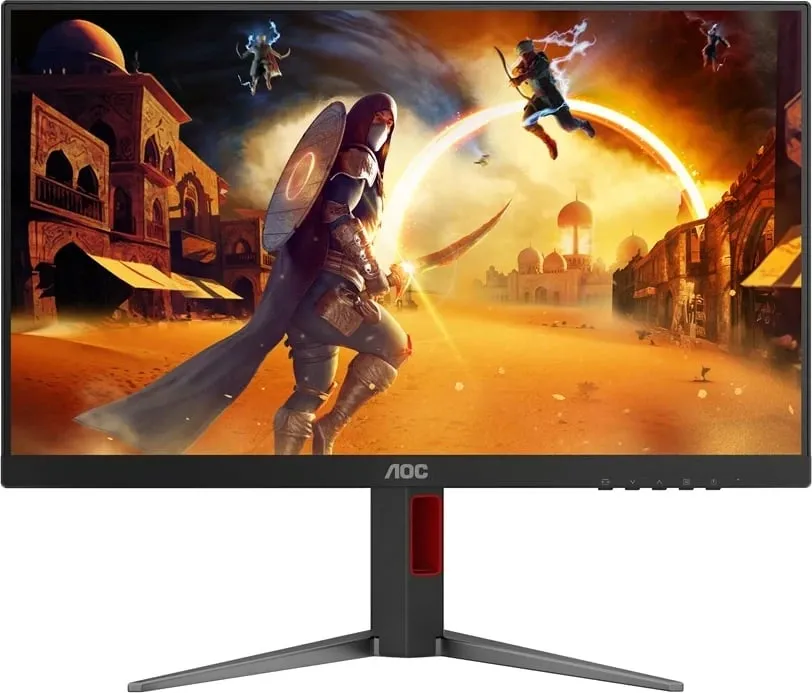Monitor gaming AOC 24G4HA, 23.8", Full HD, LED, i zi me të kuqe - 2