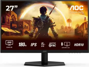 Monitor gaming AOC G4 Q27G42XE, 27", QHD 2560 x 1440, i zi me të kuqe
