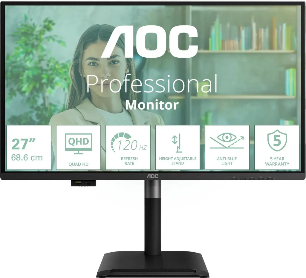 Monitor AOC Q27P4U 27 inç, 2xHDMI+DP+USB, e zezë - 2