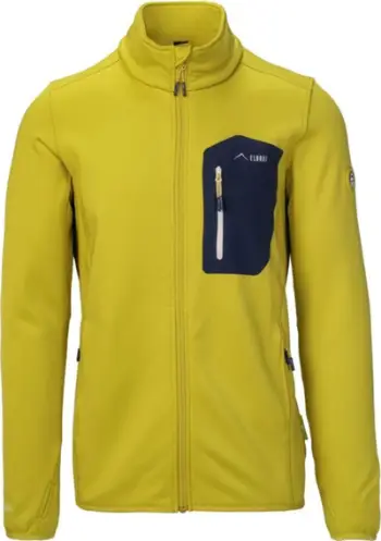 Bluza Elbrus Nomi, për meshkuj, me zinxhir të plotë, e verdhë
