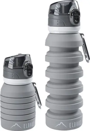 Shishe uji Elbrus Antila, 500 ml, silikon i palosshëm, gri