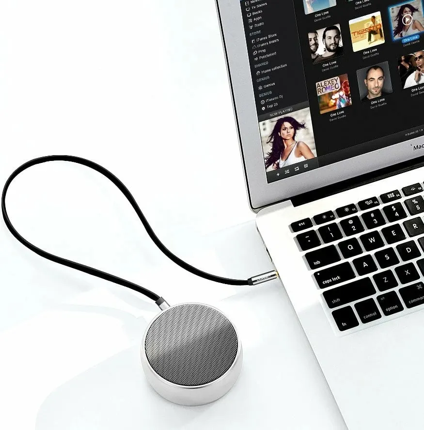 Kabllo audio Ugreen Jack 3.5mm - Jack 3.5mm, 2m, e argjend - 4
