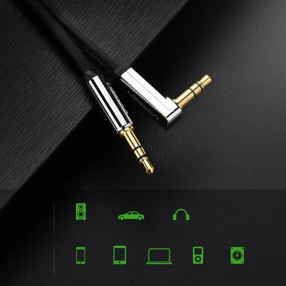 Kabllo audio Ugreen Jack 3.5mm - Jack 3.5mm, 2m, e argjend - 5