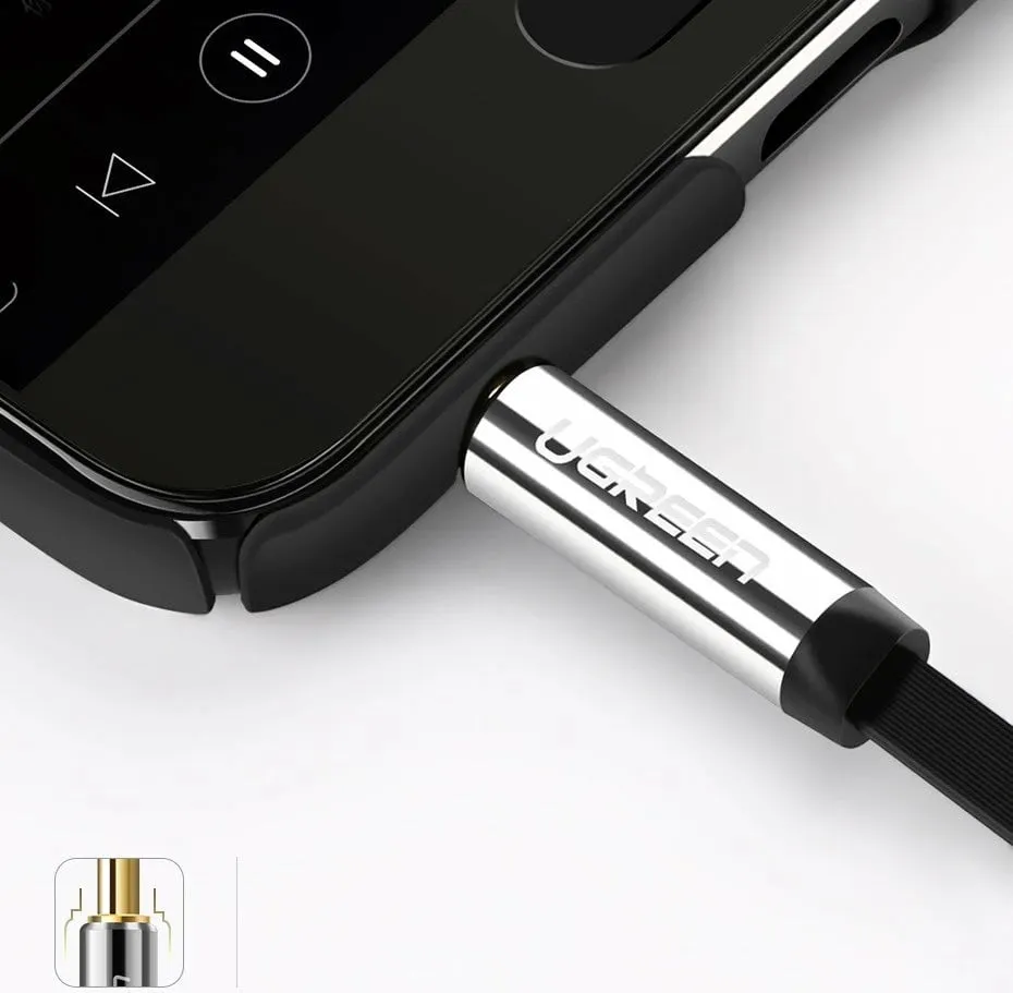 Kabllo audio Ugreen Jack 3.5mm - Jack 3.5mm, 2m, e argjend - 10