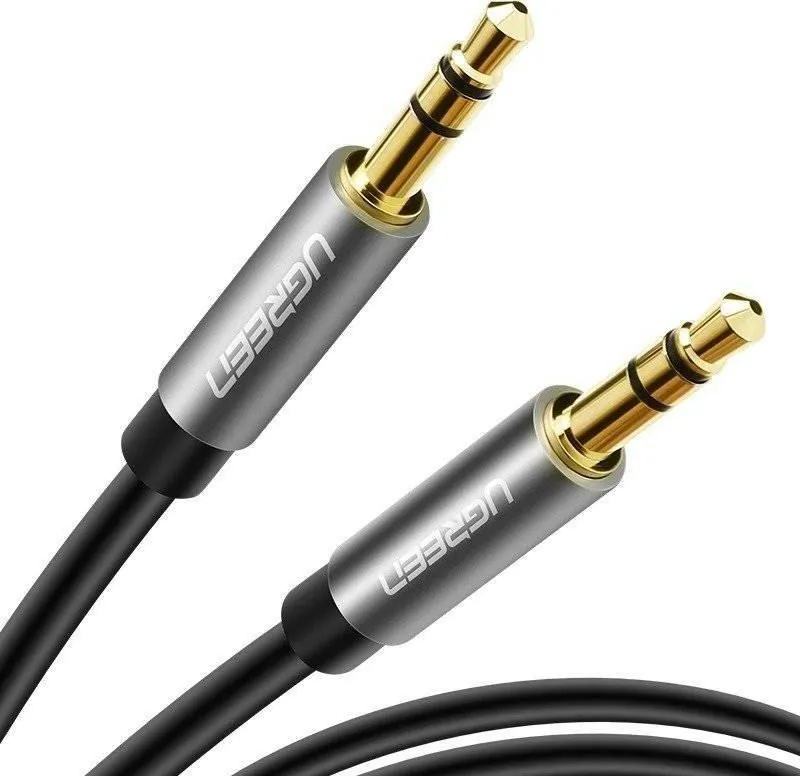Kabllo Ugreen Jack 3.5mm në Jack 3.5mm, 0.5m, e hirtë - 1