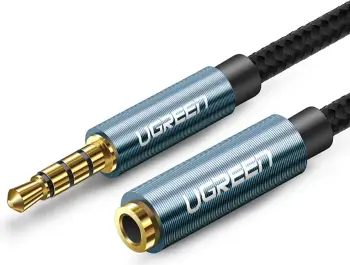 Kabllo Ugreen Jack 3.5mm - Jack 3.5mm, 1.5m, e zezë