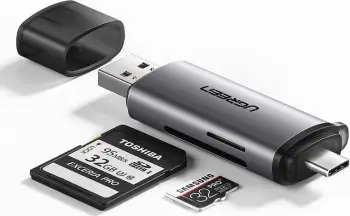Përshtatës Ugreen USB-C – USB, i hirtë