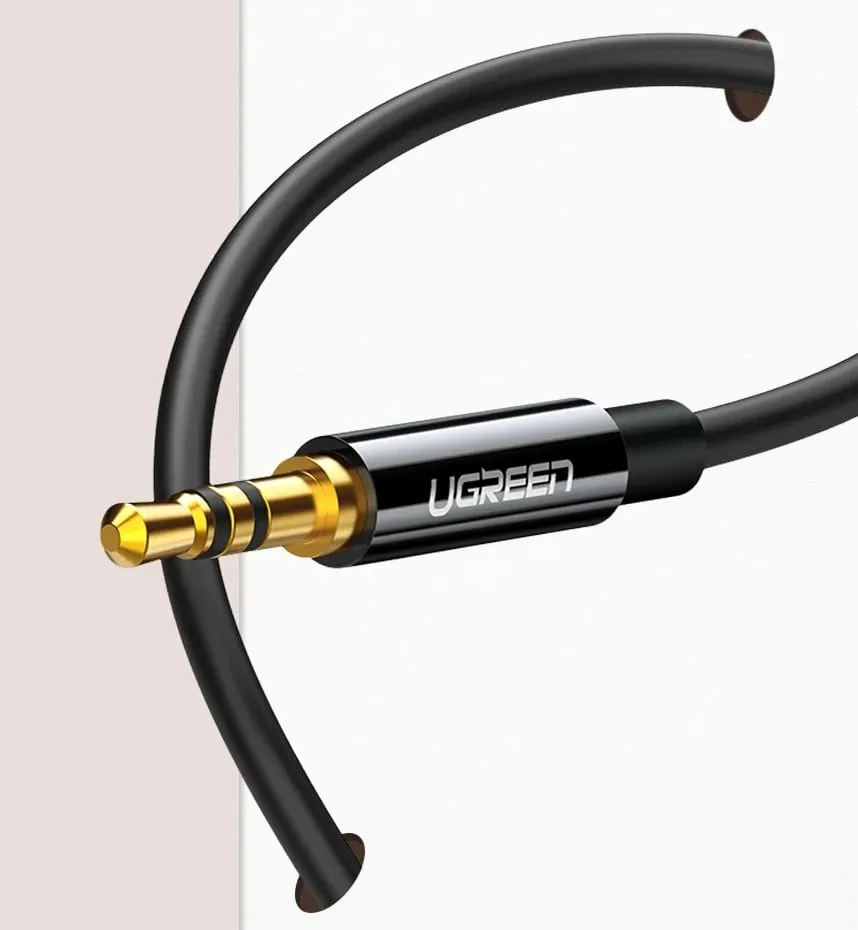 Kabllo Ugreen Jack 3.5mm - Jack 3.5mm x2, e zezë - 6
