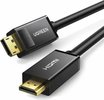 Kabllo Ugreen DisplayPort - HDMI, 3m, e zezë