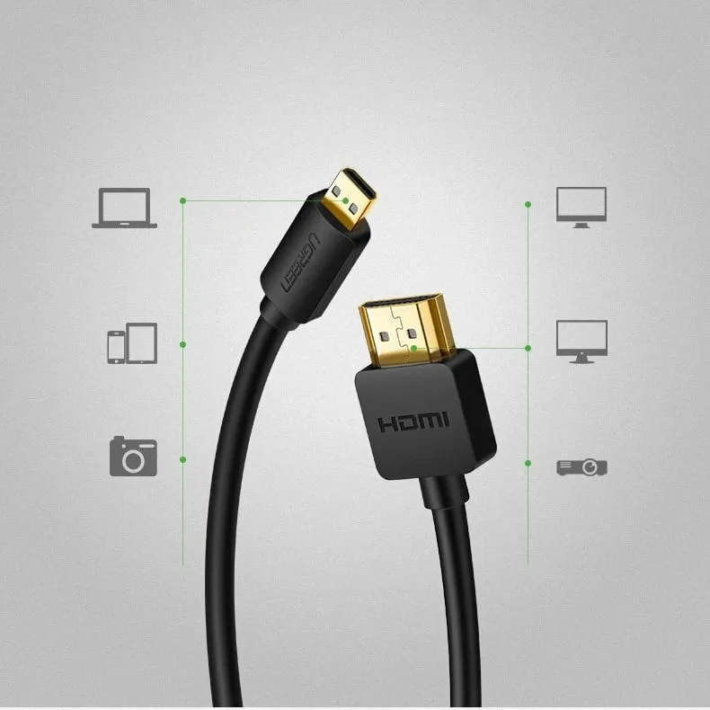 Kabllo Ugreen HDMI Micro - HDMI, 1.5m, e zezë - 9