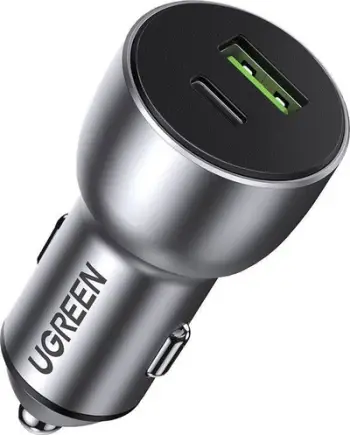 Karikues veture Ugreen CD213, 1x USB A 1x USB C, 36W, i hirtë