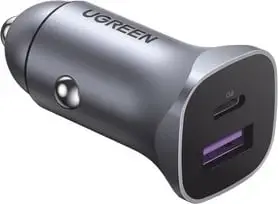 Karikues makine Ugreen CD130 UGR1206GRY, 2x porta USB 30W, karikim i shpejtë, gri