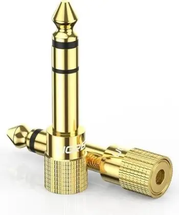 Përshtatës AV Ugreen, 3.5 mm mini jack/6.3 mm jack, i verdhë
