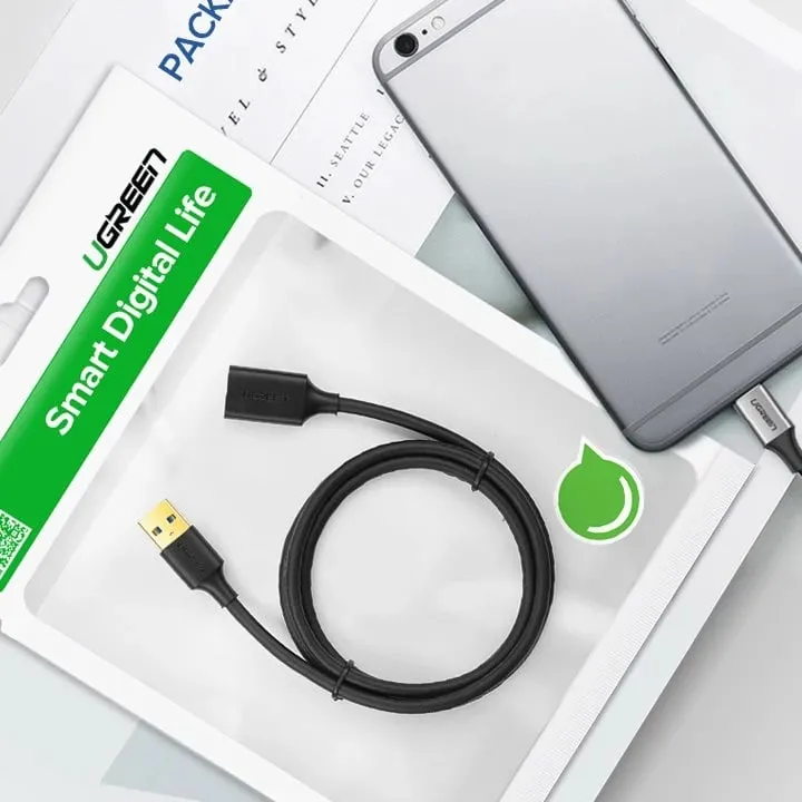 Kabllo zgjatuese USB 3.0 UGREEN 10368B, 1m, e zezë - 12