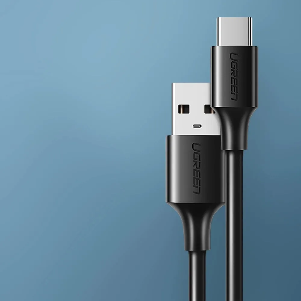 Kabllo USB UGREEN US287, USB-A në USB-C, 0.25m, e zezë - 2
