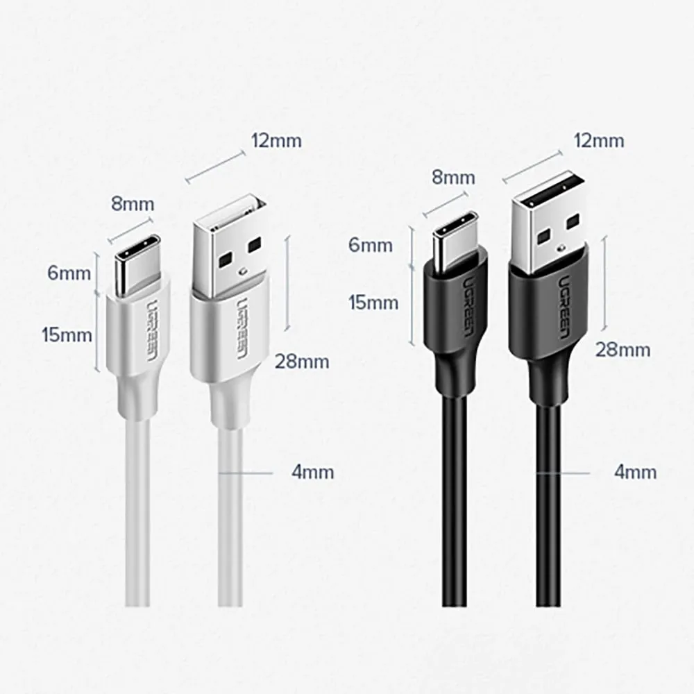 Kabllo USB UGREEN US287, USB-A në USB-C, 0.25m, e zezë - 19