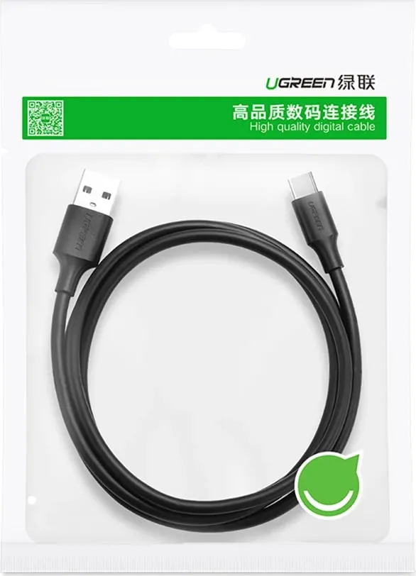 Kabllo USB UGREEN US287, USB-A në USB-C, 0.25m, e zezë - 5