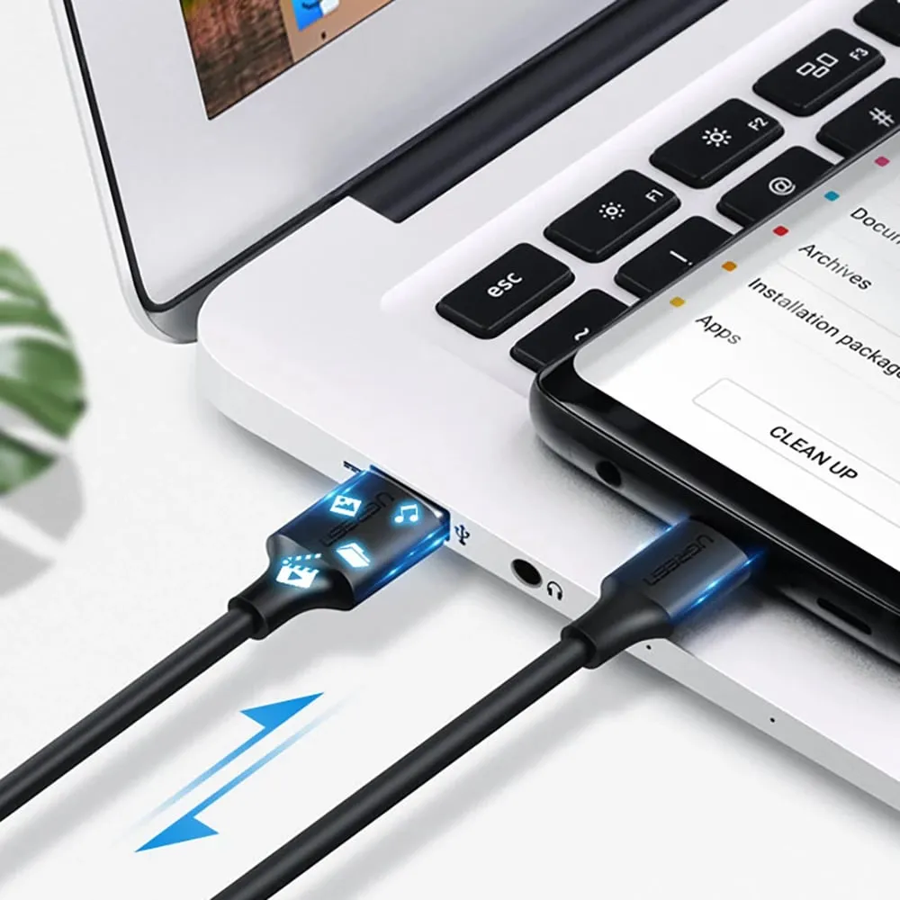 Kabllo USB UGREEN US287, USB-A në USB-C, 0.25m, e zezë - 7