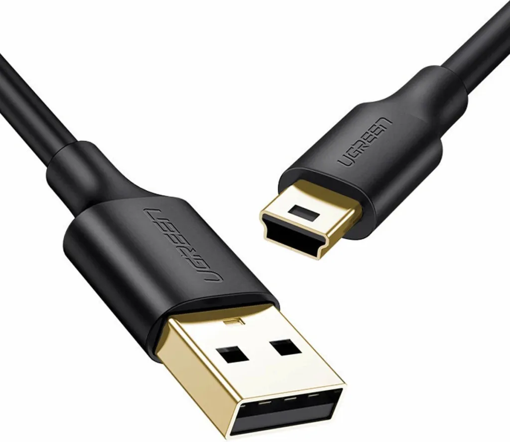 Kabllo USB UGREEN US132, mini-USB, 3m, e zezë - 1