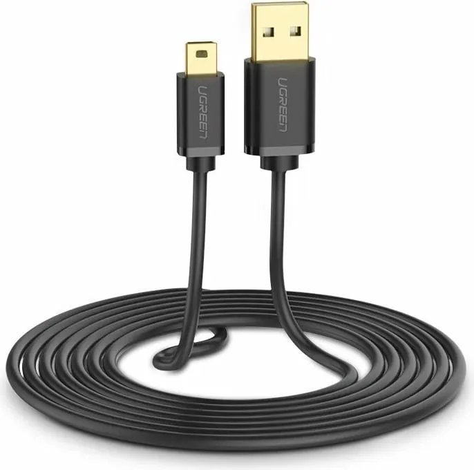 Kabllo USB UGREEN US132, mini-USB, 3m, e zezë - 3