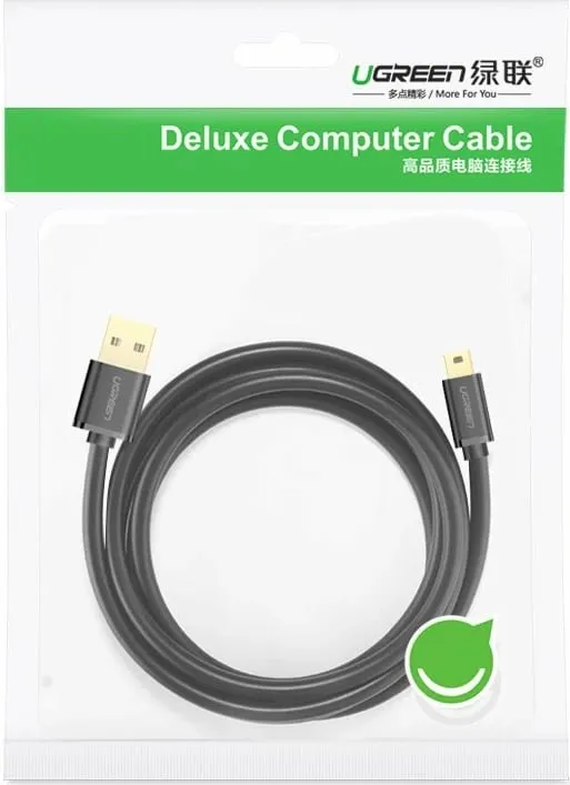 Kabllo USB UGREEN US132, mini-USB, 3m, e zezë - 5