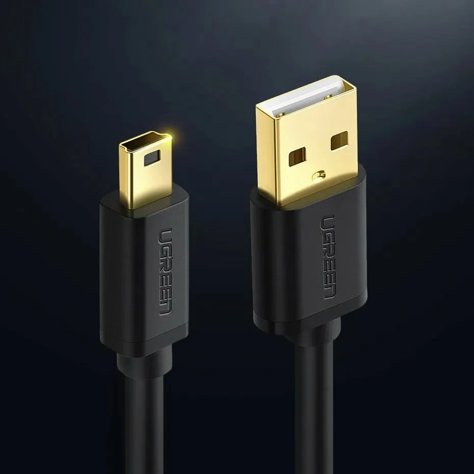 Kabllo USB UGREEN US132, mini-USB, 3m, e zezë - 6