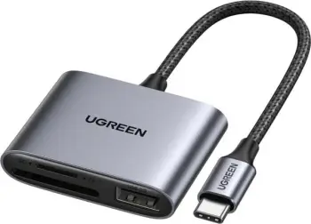 Lexues kartelash Ugreen USB C, SD TF, USB 2.0, gri