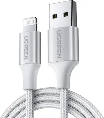 Kabllo Ugreen US199 60163 USB-A në Lightning, 2m, Argjendtë