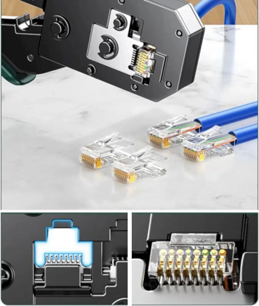 Pincë krimpimi UGREEN NW136, për konektorë Ethernet, e zezë jeshile - 4