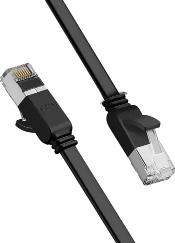 Kabllo rrjeti flat Ugreen Cat 6, RJ45, 2m, e zezë