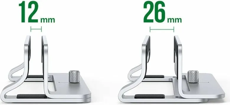 Mbajtëse vertikale për laptop Ugreen LP258, aliazh zinku, e argjendtë - 6