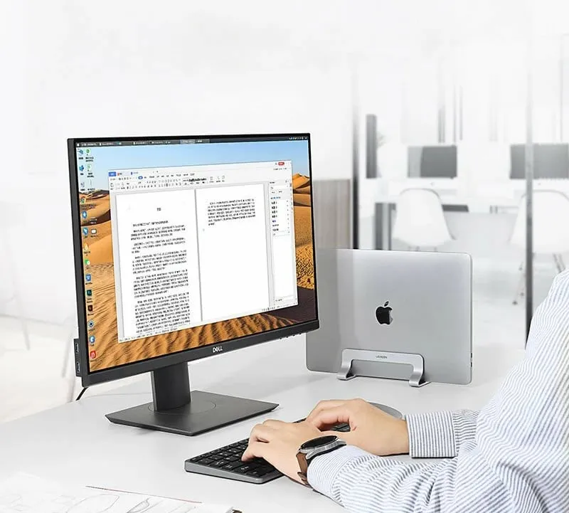 Mbajtëse vertikale për laptop Ugreen LP258, aliazh zinku, e argjendtë - 7
