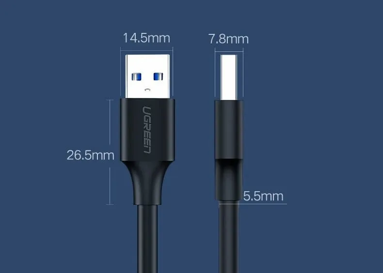 Kabllo USB 2.0 Ugreen US128 10309, 1m, e zezë - 12