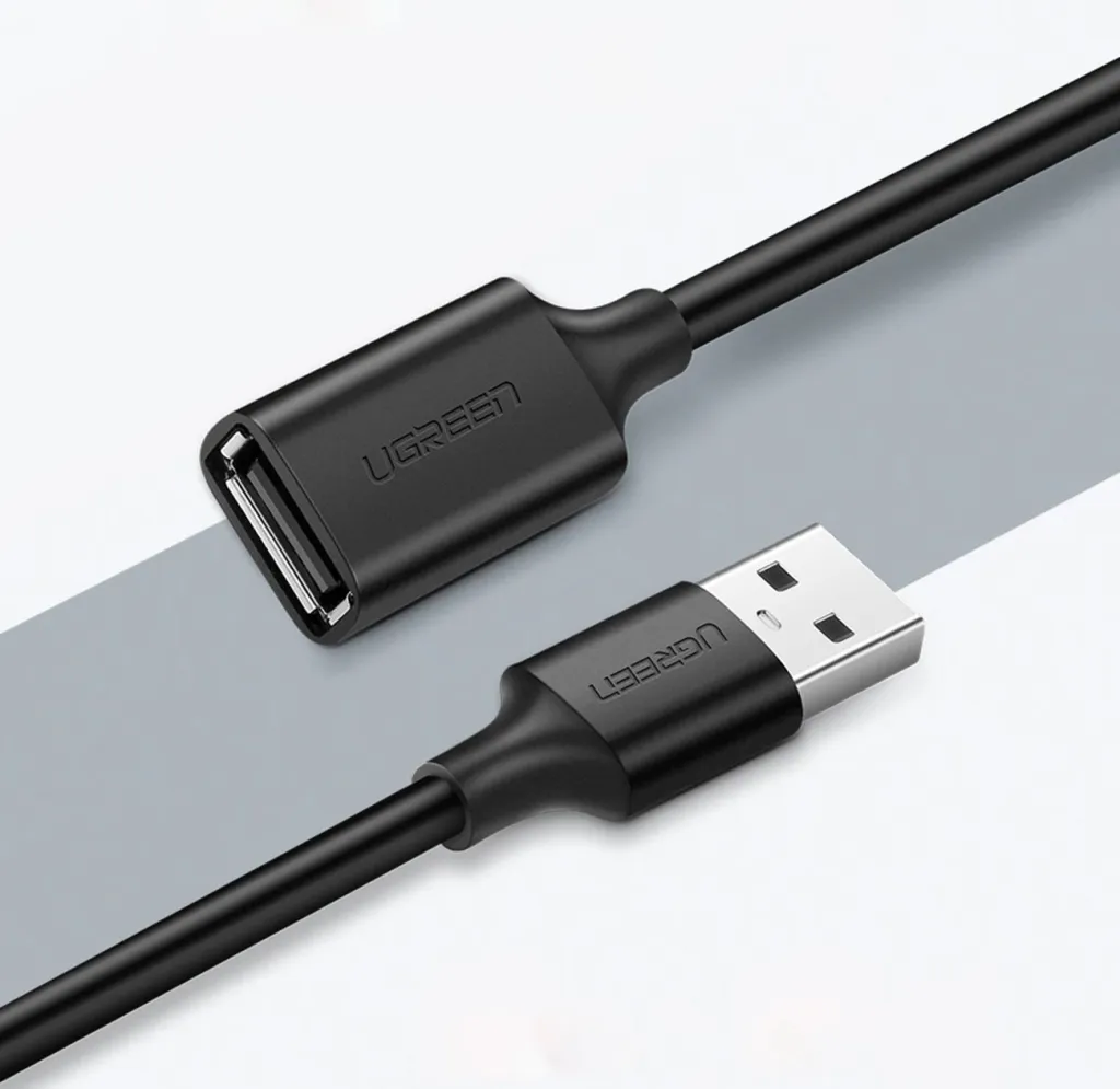 Kabllo zgjatuese USB Ugreen US103, 3m, USB 2.0, E zezë - 3