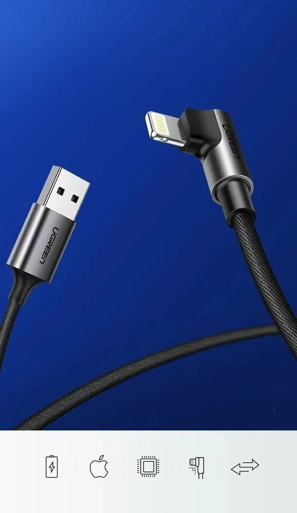 Kabllo USB Ugreen, USB-A, 1 m, e zezë - 2