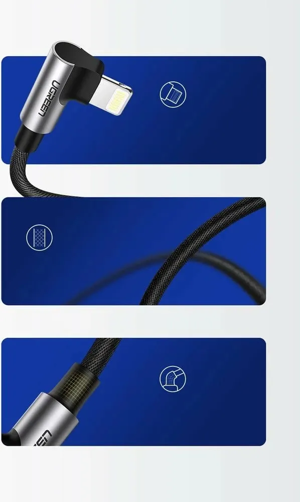 Kabllo USB Ugreen, USB-A, 1 m, e zezë - 7