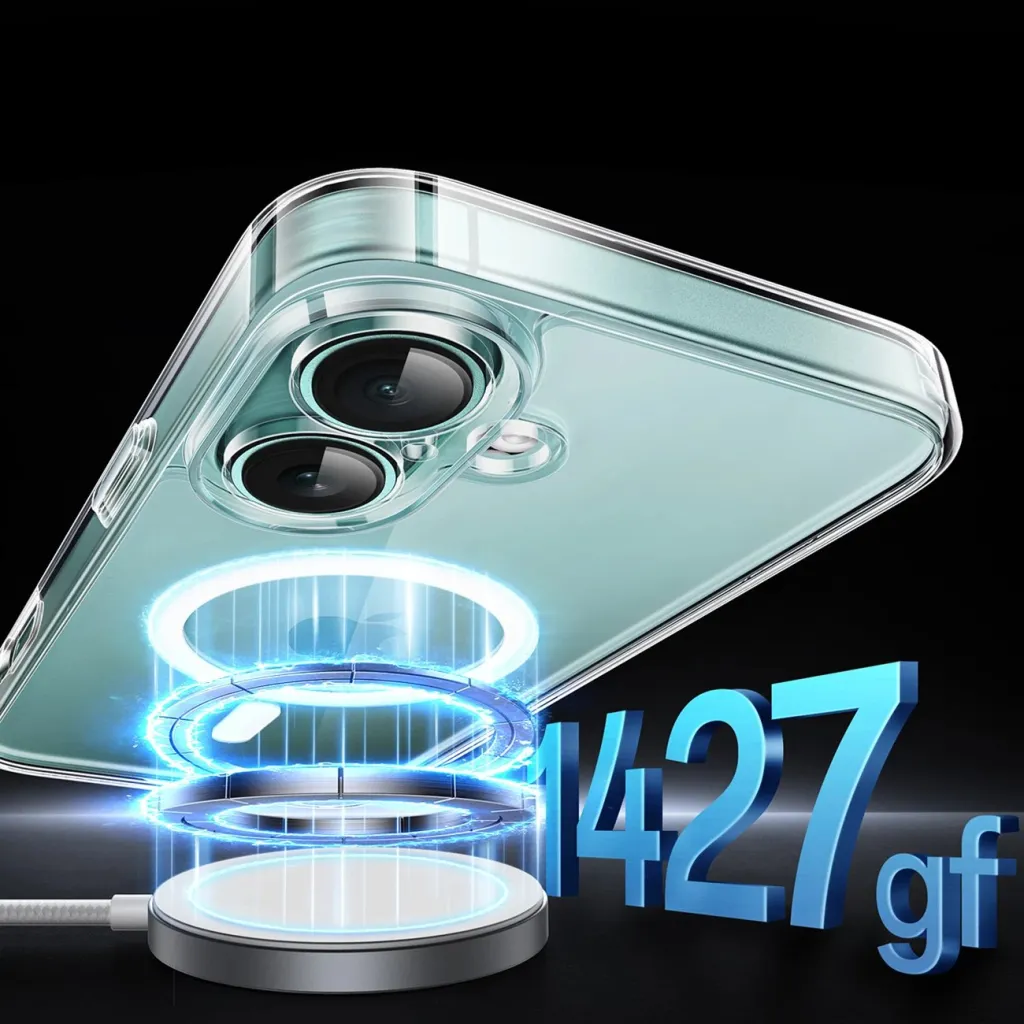 Mbështjellës Ugreen Classy Clear Magnetic për iPhone 16 Pro, MagSafe, Transparent - 3
