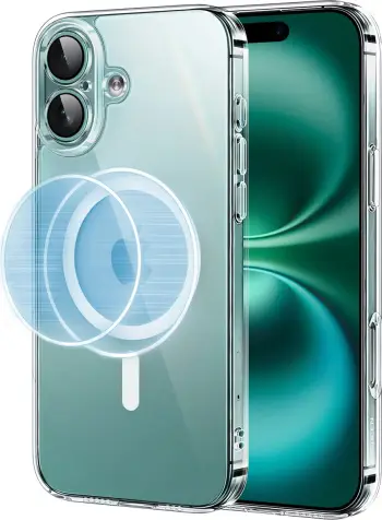 Mbështjellës Ugreen Classy Clear Magnetic për iPhone 16 Pro, MagSafe, Transparent