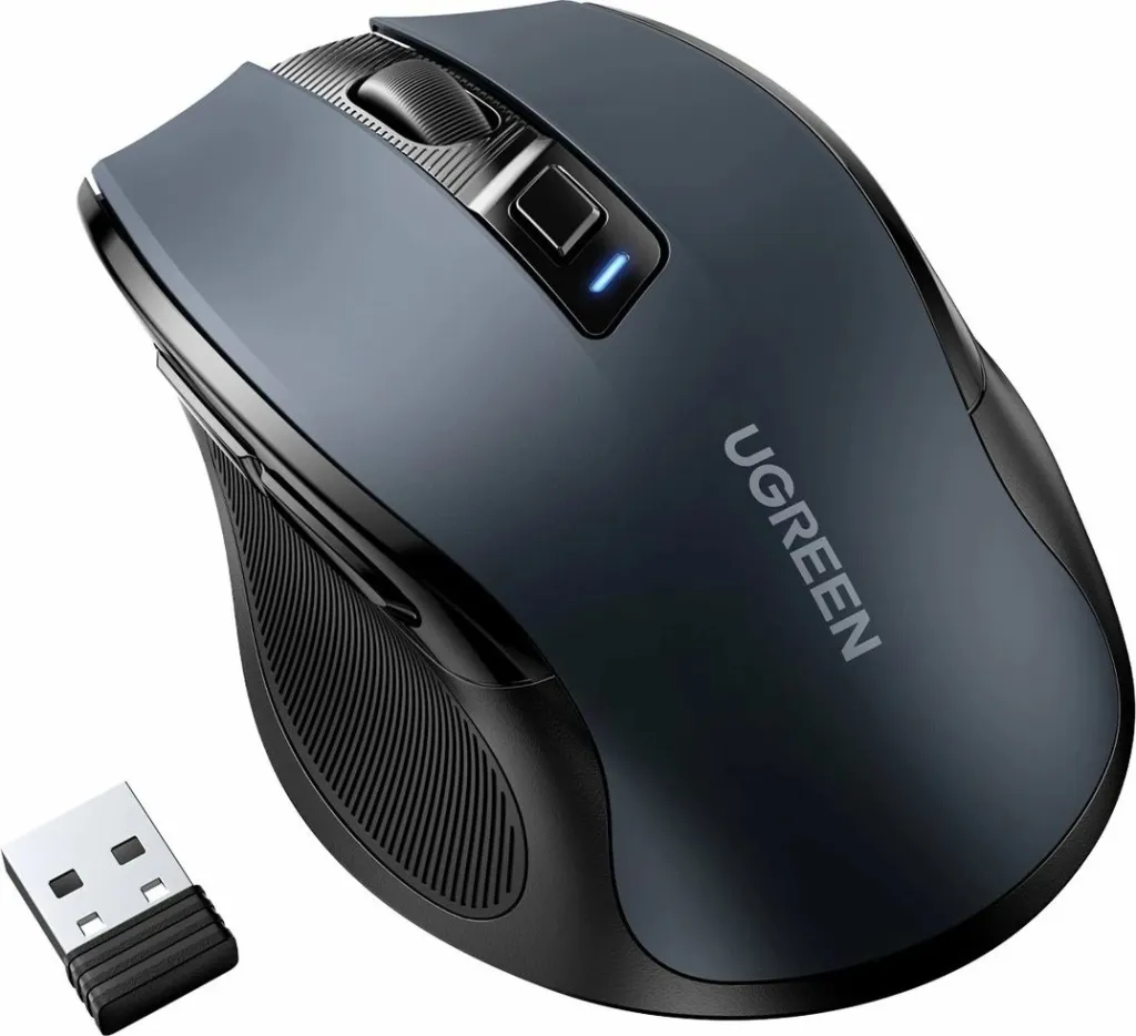 Mouse pa tela UGREEN MU006, 2.4 GHz dhe Bluetooth 5.0, i kuq - 2