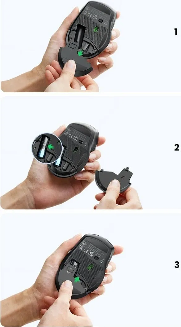 Mouse pa tela UGREEN MU006, 2.4 GHz dhe Bluetooth 5.0, i kuq - 15